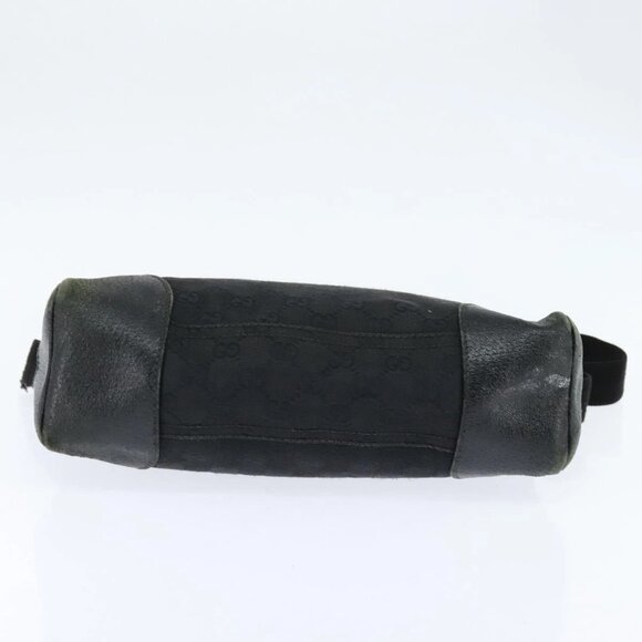 GUCCI GG Canvas Shoulder Bag Black Silver 114273 Auth 147943 - Picture 9 of 15